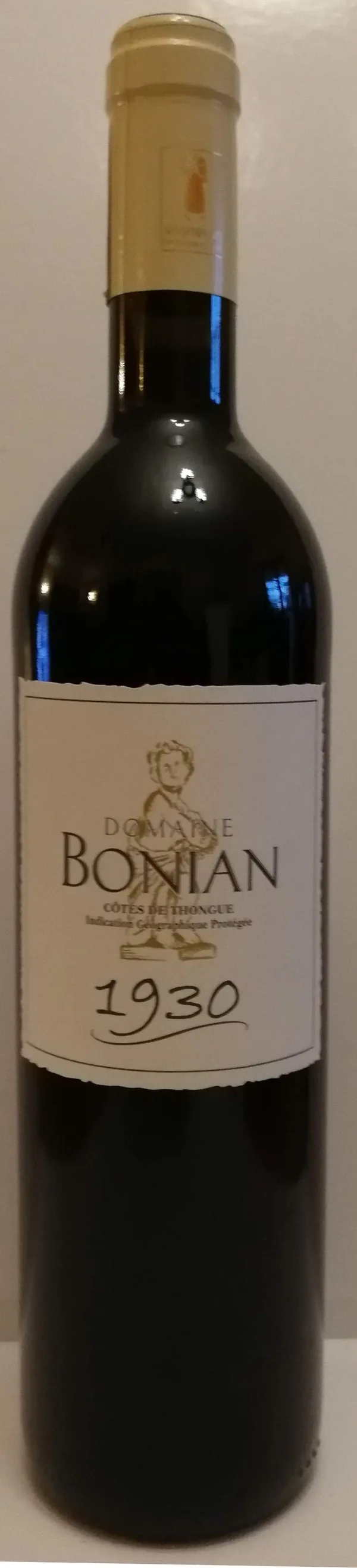 Bouteille de 1930 — DOMAINE BONIAN, vin rouge