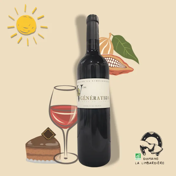Bouteille de Vème Génération — DOMAINE LA LIMBARDIERE, vin rouge