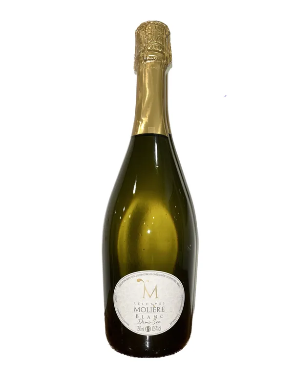 Bouteille de Blanc Demi-Sec — LES CAVES MOLIERE, vin effervescent