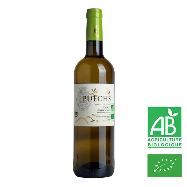Bouteille de Viognier — LES TROIS PUECHS, vin blanc