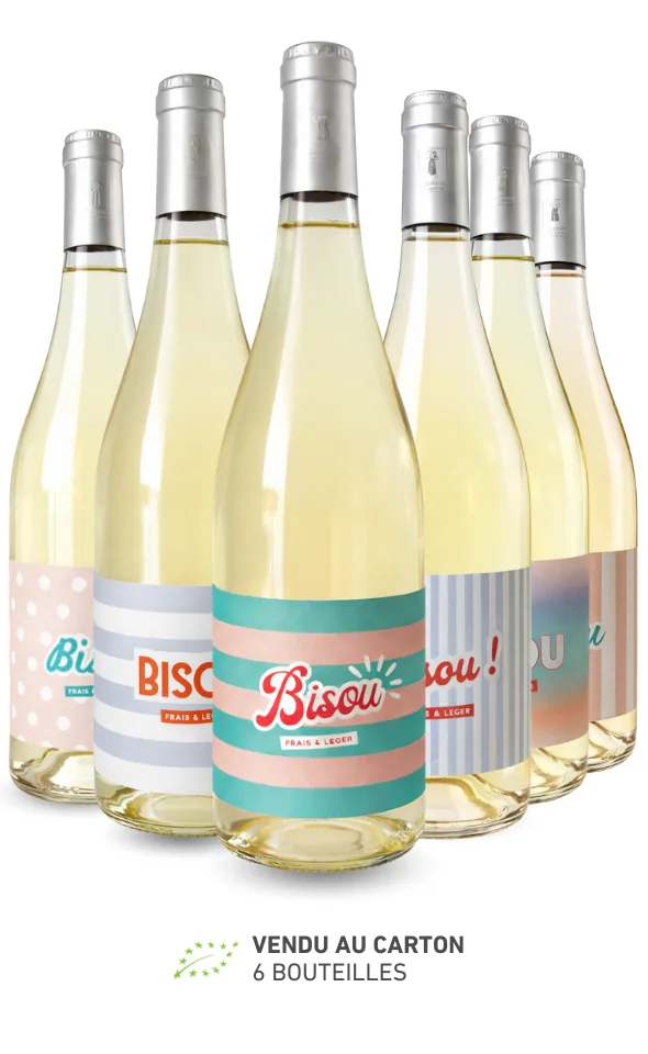Bouteille de Bisou Blanc — MOULIN DE LENE, vin blanc