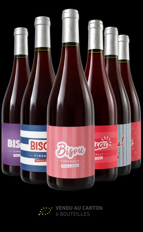 Bouteille de Bisou Rouge — MOULIN DE LENE, vin rouge