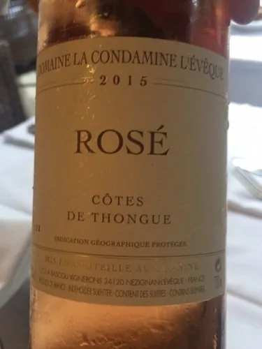 Bouteille de Rosé Côtes de Thongue — DOMAINE DE LA CONDAMINE, vin rosé