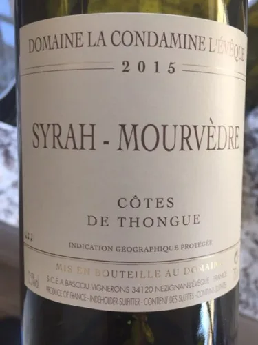 Bouteille de Syrah-Mourvèdre — DOMAINE DE LA CONDAMINE, vin rouge