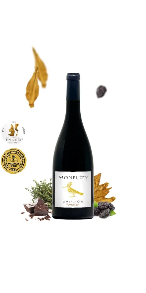 Bouteille de Emocion Rouge — DOMAINE MONPLEZY, vin rouge